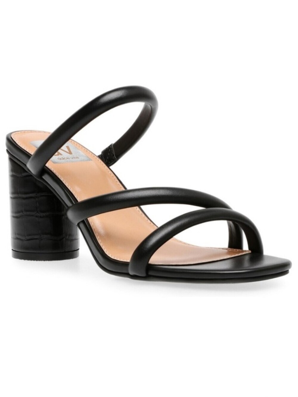 Dolce Vita Black Strappy Block Heel Sandal